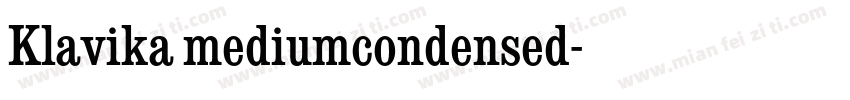 Klavika mediumcondensed字体转换